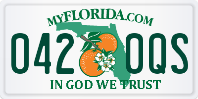FL license plate 0420QS