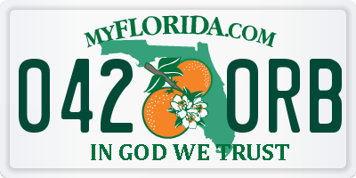 FL license plate 0420RB