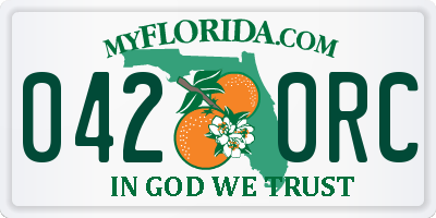 FL license plate 0420RC