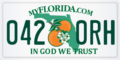FL license plate 0420RH