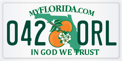 FL license plate 0420RL