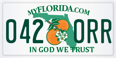 FL license plate 0420RR