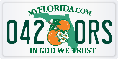 FL license plate 0420RS
