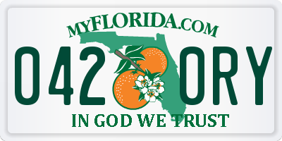 FL license plate 0420RY