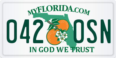 FL license plate 0420SN