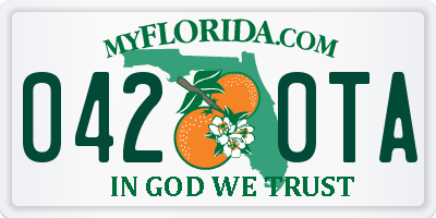 FL license plate 0420TA