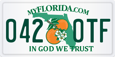 FL license plate 0420TF