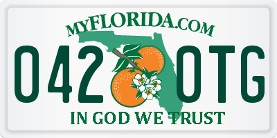 FL license plate 0420TG