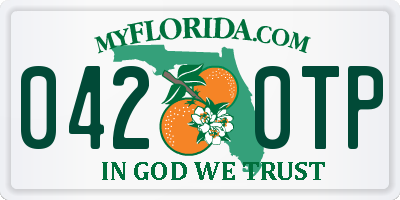 FL license plate 0420TP
