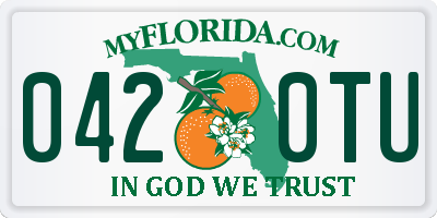 FL license plate 0420TU