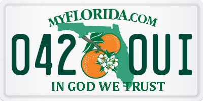 FL license plate 0420UI