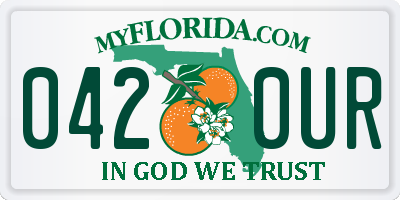 FL license plate 0420UR
