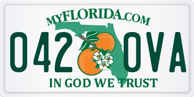 FL license plate 0420VA