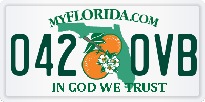 FL license plate 0420VB