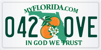 FL license plate 0420VE