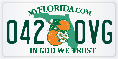 FL license plate 0420VG