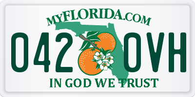 FL license plate 0420VH
