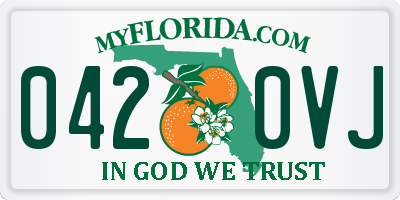 FL license plate 0420VJ