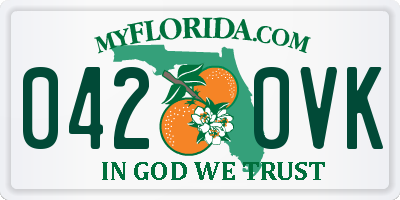 FL license plate 0420VK