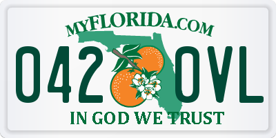 FL license plate 0420VL
