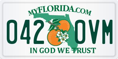 FL license plate 0420VM