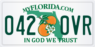 FL license plate 0420VR