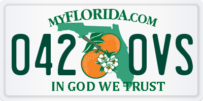 FL license plate 0420VS