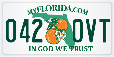 FL license plate 0420VT