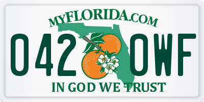 FL license plate 0420WF