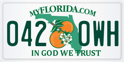 FL license plate 0420WH