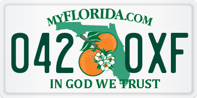 FL license plate 0420XF