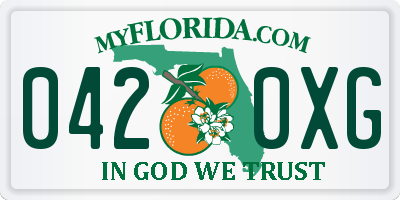 FL license plate 0420XG