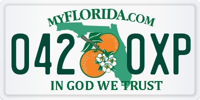 FL license plate 0420XP