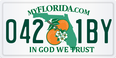 FL license plate 0421BY
