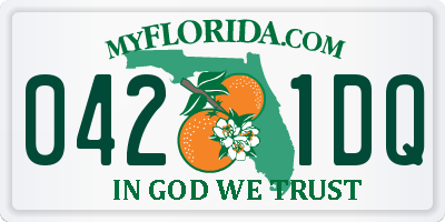 FL license plate 0421DQ