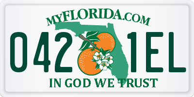 FL license plate 0421EL
