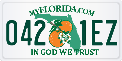 FL license plate 0421EZ