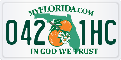 FL license plate 0421HC