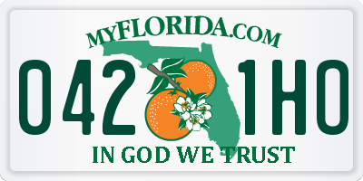 FL license plate 0421HO