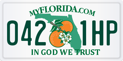 FL license plate 0421HP