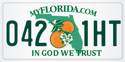 FL license plate 0421HT