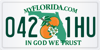 FL license plate 0421HU