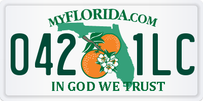 FL license plate 0421LC