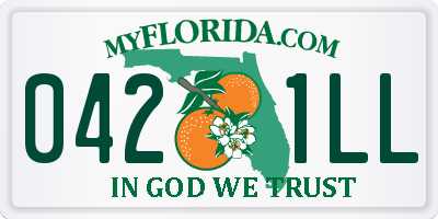 FL license plate 0421LL