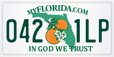 FL license plate 0421LP