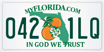 FL license plate 0421LQ