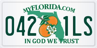 FL license plate 0421LS