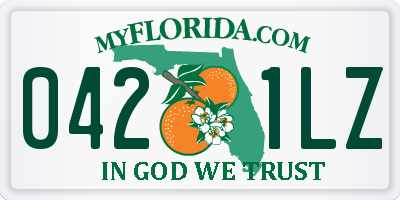 FL license plate 0421LZ