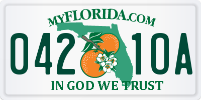 FL license plate 0421OA