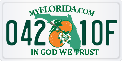 FL license plate 0421OF